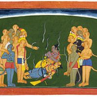 artistic-representation-of-Lakshmana-getting-injured-by-Indrajit